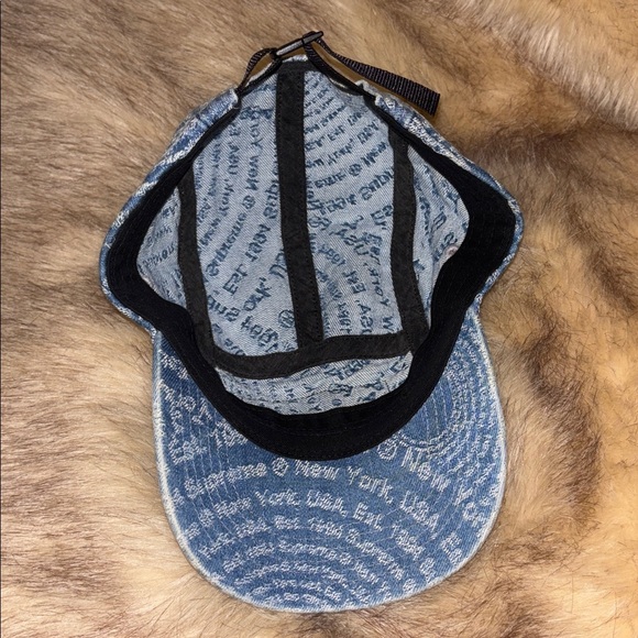 Supreme cotton Cap Navy RARE Hat 5 Panel - Picture 4 of 7